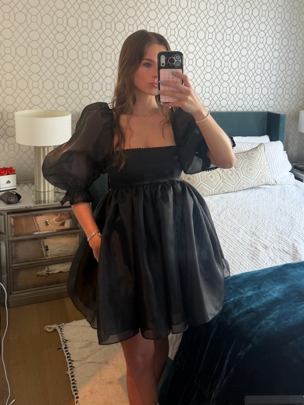 Selkie The Puff Dress in Black